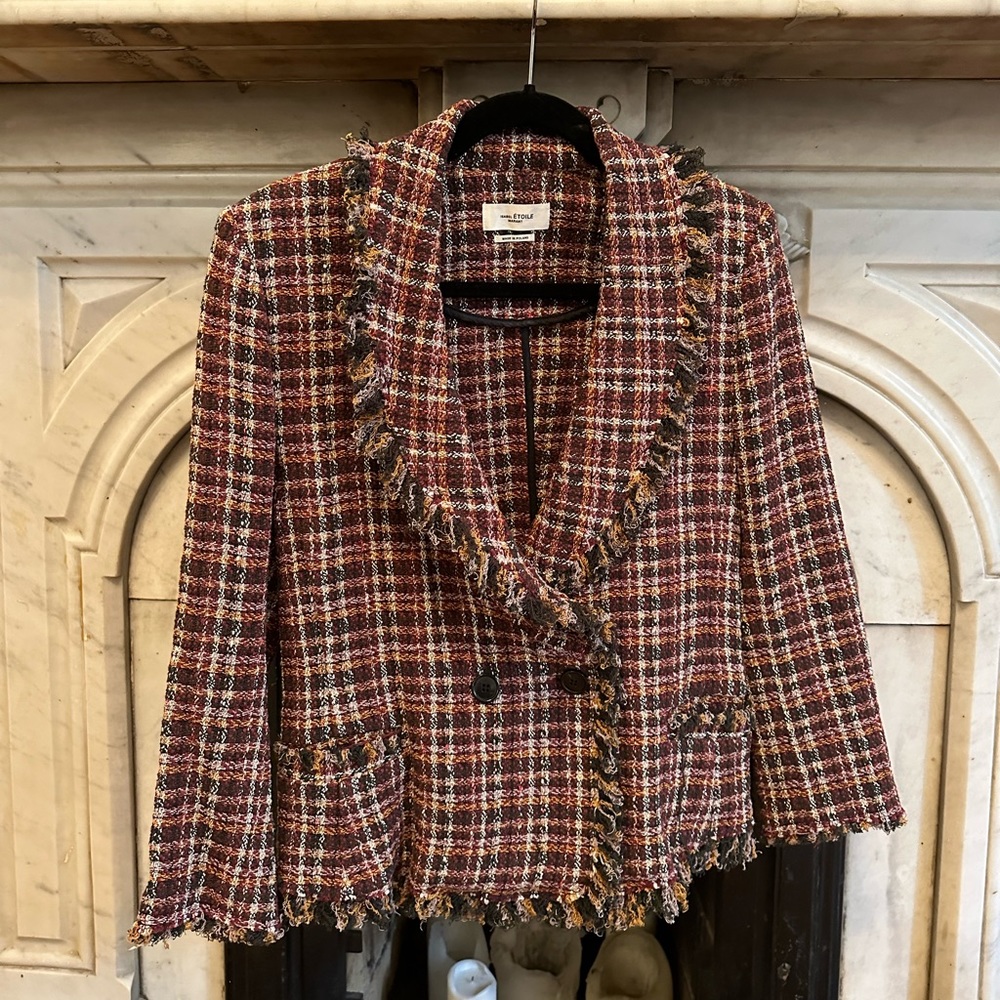 Isabel Marant Etoile Boucle Plaid Blazer